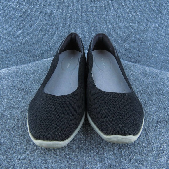 Easy Spirit Women Flat Shoes Serhyan2 Black Fabric Slip On Size 7 Wide (C, D, W) - Picture 2 of 6